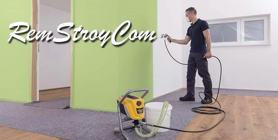 Безповітряне фарбування стін стелі у Луцьку малярні послуги